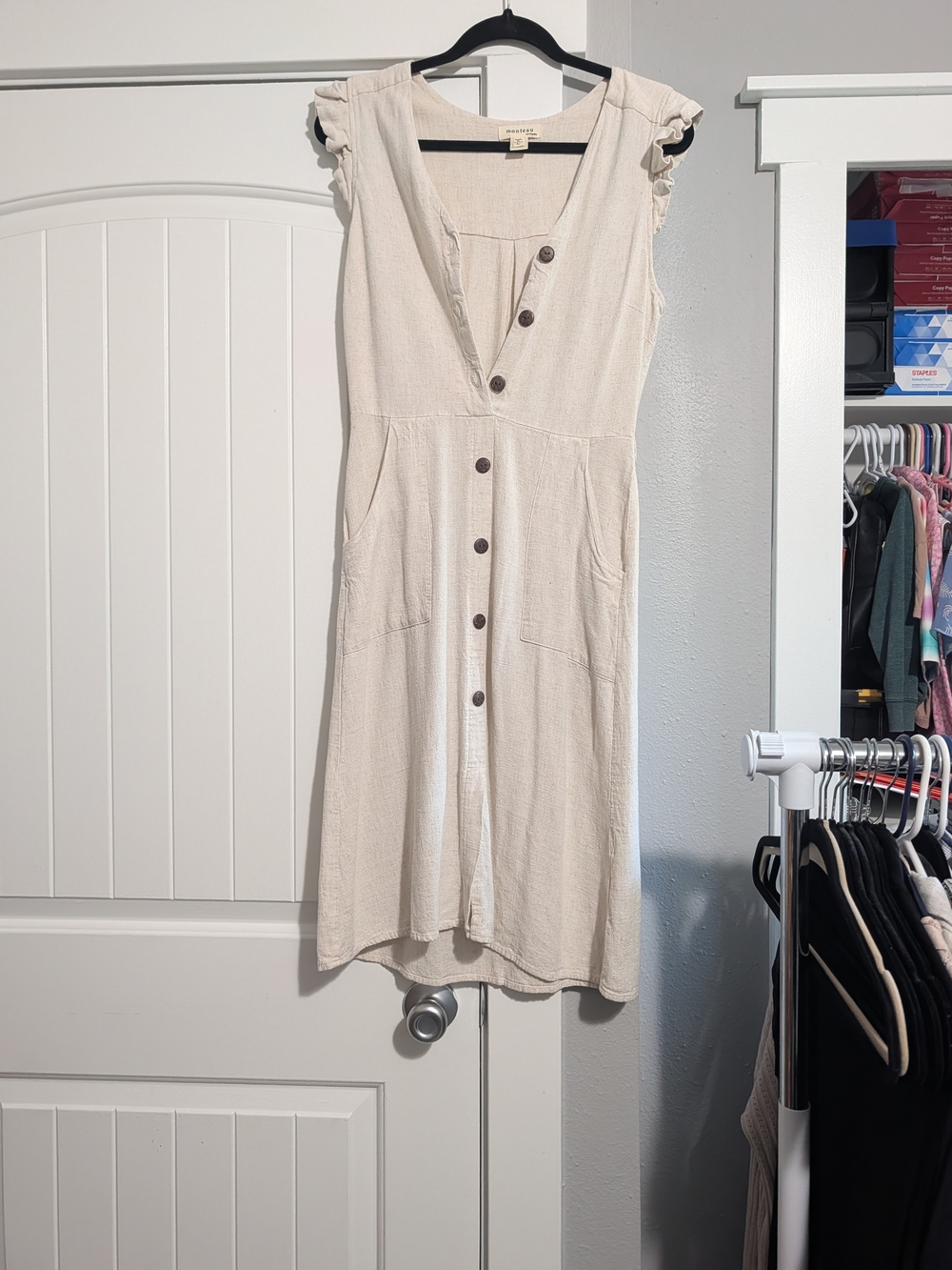 Women's Cute Cream Dress - Picture 3 of 3
